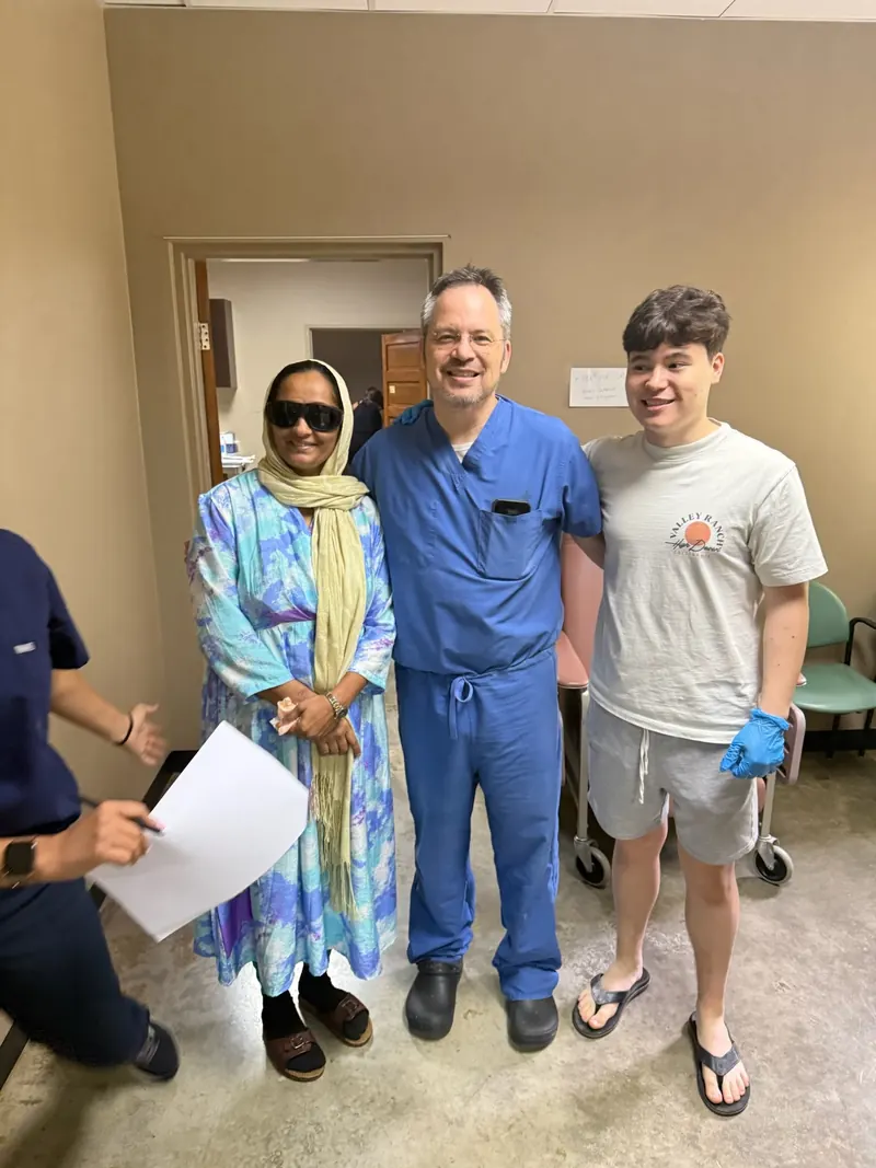 Dr. Kavanagh with a mission patient after surgery